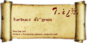 Turbucz Ágnes névjegykártya