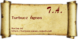 Turbucz Ágnes névjegykártya